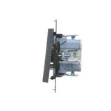 Simon 55 Przycisk zwierny /światło/ z podświetleniem LED szybkozłączka Grafitowy mat