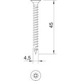 ŚRUBA SPRINT Z ŁB.WPUSZ.4,5X45