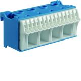 QuickConnect Blok samozacisków neutralny niebieski 4x16+14x4mm2 szer. 75mm KN18N HAGER