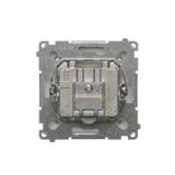 Simon Basic Gniazdo antenowe TV-DATA 1x wejście: 5–1000 MHz srebrny mat