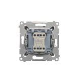 Simon 54 Łącznik krzyżowy z podświetleniem LED bez piktogramu 10A 250V szybkozłączka brąz mat DW7L.01/X/46 KONTAKT