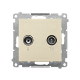 Simon 55 Gniazdo antenowe R-TV przelotowe 10dB 1x Wejście: 5÷862 MHz Szampański mat