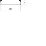 tehalit.AK Podstawa kanału napodł 1-str skos pokrywy 300x70mm stal AKU3000701 HAGER