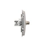 Simon Basic Gniazdo antenowe typu pojedyncze  srebrny mat