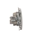 Simon Basic Gniazdo antenowe R-TV przelotowe 10 dB 1x wejście: 5–862 MHz srebrny mat