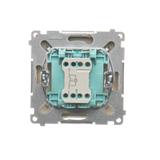 Simon Basic Przycisk pojedynczy zwierny bez piktogramu z podświetleniem LED 10A szybkozłączka beż