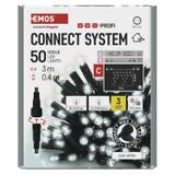 Lampki choinkowe łączone Profi 50LED 3m zimna biel IP44 timer D2CC03 EMOS
