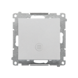 Simon 55 Przycisk zwierny pojedynczy zwierny z podświetleniem LED szybkozłączka Aluminium mat