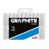 Końcówki wkrętakowe PH2 x 25 mm, 20 szt.