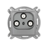 MINI Mechanizm gniazda multimedialnego 3F DATA (UPC) srebrny metalik