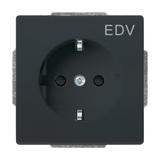 CARAT/FUTURE Gniazdo SCHUKO Z nadrukiem „EDV” Z szybkozłączami Z uziemieniem, 2P+E Z przesłonami an 2CKA002013A5266 ABB