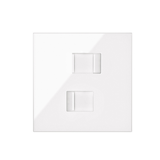 Simon 100 Panel 1-krotny: 2 gniazda RJ45 biały