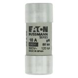 CYLINDRICAL FUSE 22 x 58 10A GG 690V AC Wkładka cylindryczna 22 x 58mm 10A GG 690V AC C22G10 EATON