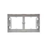 Simon 54 Premium Puszka natynkowa 2-krotna do ramek PREMIUM. Głębokość 35mm srebrny mat