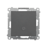 Simon 55 Przycisk zwierny /dzwonek/ z podświetleniem LED szybkozłączka Grafitowy mat