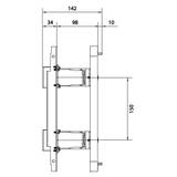 univers N Blok dla aparatów modułowych montowanych poziomo 2x10M 300x250mm UD21B3 HAGER