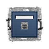 ICON Mechanizm gniazda komputerowego pojedynczego 1xRJ45, kat. 8, ekranowany, 8-stykowy navy blue