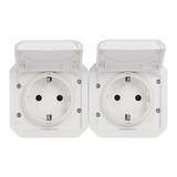 NOWE PLEXO - GNIAZDO SCHUKO 2X2P+Z POZIOME MECHANIZM 16A-250V BIAŁE 069675L LEGRAND