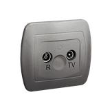 Simon Akord Gniazdo antenowe R-TV końcowe separowane aluminiowy