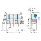 MCS-MIDI Classic gniazdo 2-bieg. j-szare raster 5 mm