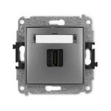 ICON Mechanizm gniazda pojedynczego HDMI 2.0 grafitowy