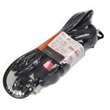 Przedłużacz 3-krotny z wyłącznikiem 3m H05VV-F 3x1,5mm2 Imax=16A płaska wtyczka czarny ES-5/B/3 ORNO