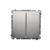Simon Basic Łącznik świecznikowy z podświetleniem LED 10A 250V szybkozłączka srebrny mat BMW5L.01/43 KONTAKT
