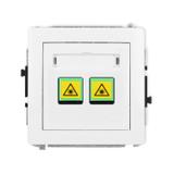 DECO Mechanizm gniazda światłowodowego/optycznego podwójnego biały