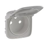 VALENA ALLURE - PLAKIETKA ALUMINIUM IP21 GNIAZDA POJEDYNCZEGO 2P+Z, Legrand