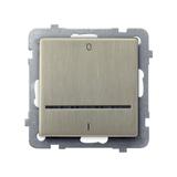 SONATA Łącznik dwubiegunowy z podświetleniem niebieskim - kolor nowe srebro