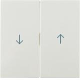 BERKER B.Kwadrat Klawisze nadrukowany symbol strzałka do łącznika żaluzjowego krem 5316258992 HAGER