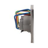 Hermetyczne gniazdo elektryczne podwójne IP55 stal nierdzewna OR-AE-1398 ORNO