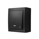 Simon Aquaclick Przycisk światło z podświetleniem 10AX 250V zaciski śrubowe, czarny