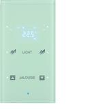 BERKER KNX TS Sensor dotykowy podwójny z regulatorem temperatury konfigurowalny szkło biały 75642130 HAGER