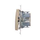 Simon 54 Przycisk pojedynczy rozwierny bez piktogramu 10A szybkozłączka złoty mat