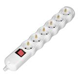 Rozgałęźnik wielogniazdowy 6x2P+Z z wyłącznikiem Schuko biały OR-AE-13269(GS)/W ORNO