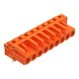 MCS-MIDI Classic gniazdo kątowe 9-bieg. pomarańczowe raster 5,08 mm /50szt./ WAGO