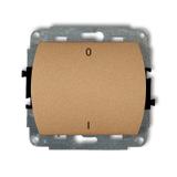 TREND Mechanizm łącznika dwubiegunowego podświetlanego złoty metalik