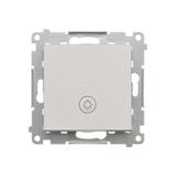 Simon 55 Przycisk zwierny /światło/ z podświetleniem LED szybkozłączka Aluminium mat