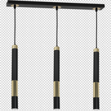 Milagro lampa wisząca Dallas 3xGU10 czarno/złota MLP6547