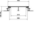 tehalit.BK Kanał współpoziomy boczna folia ochronna BKFD 400x(105-150)mm stal BKFD400105 HAGER