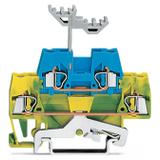 złączka dwupiętrowa PE/L 2,5 mm2 żółto-zielona/niebieska