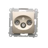 Simon 54 Gniazdo antenowe R-TV-SAT końcowe/zakończeniowe złoty mat