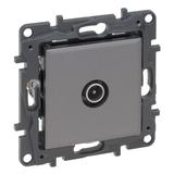 Niloe Step - gniazdo TV, końcowe do instalacji typu gwiazcda, 1,5 dB- kolor stalowy, Legrand