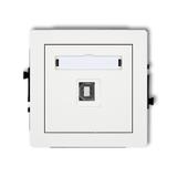 DECO Mechanizm gniazda pojedynczego USB A-B 2.0 biały mat