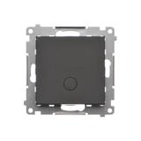 Simon 55 Przycisk zwierny pojedynczy zwierny z podświetleniem LED szybkozłączka Czarny mat