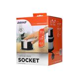 Gniazdo meblowe O10cm wysuwane z blatu z przewodem 1,5m, 4x2P+Z, wersja schuko OR-AE-1341(GS) ORNO