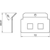 MTM 2Q, Wspornik montażowy, z 2 otw. 13.15x13.10