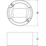 Ramka do oprawy DOWNLIGHT IP44 DN 90 WT