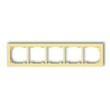 DECO Ramka pięciokrotna z tworzywa DECO Pastel Matt kanarkowa 43DR-5 KARLIK